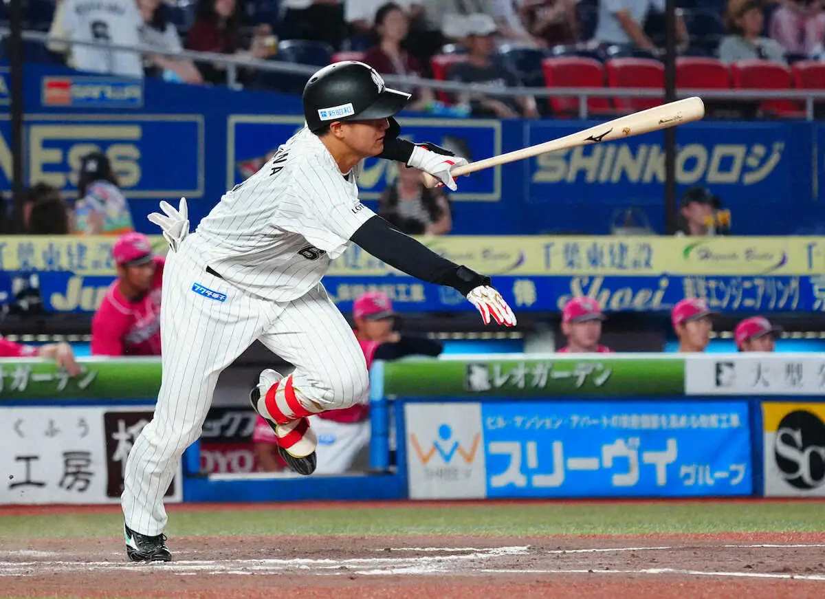 【画像・写真】ロッテのドラ1西川　今季25度目マルチ安打＆6度目猛打賞で打率・293