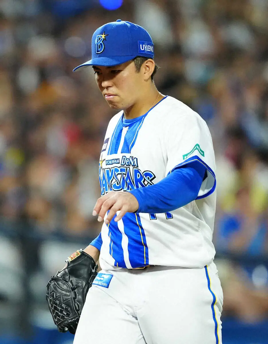 【画像・写真】リーグトップタイ11勝のDeNA・東は5回8安打3失点　勝利投手の権利を持って降板
