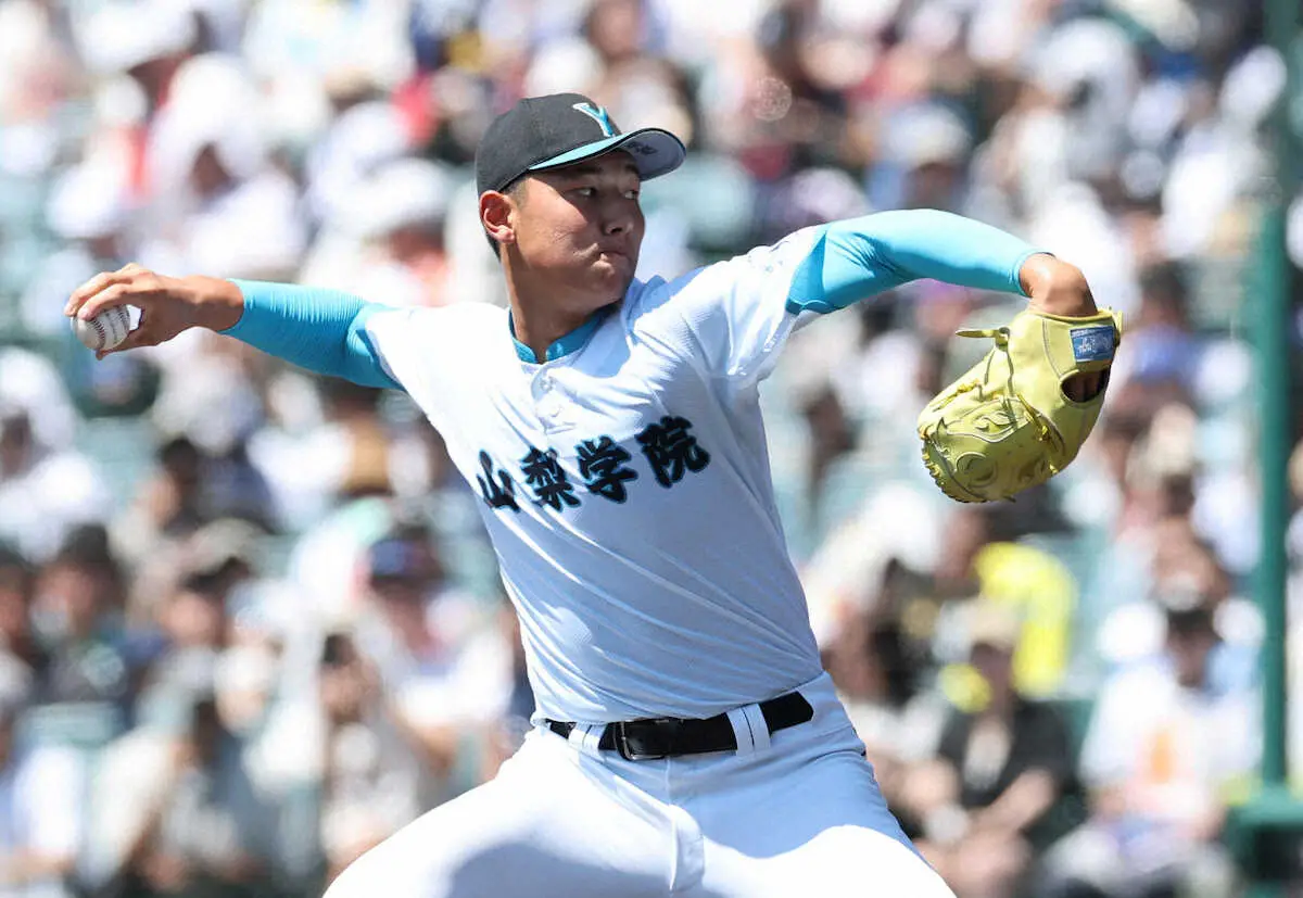 【画像・写真】山梨学院・菰田　右肘軽傷で9月に投球再開の見通し　新チームでは主将に就任
