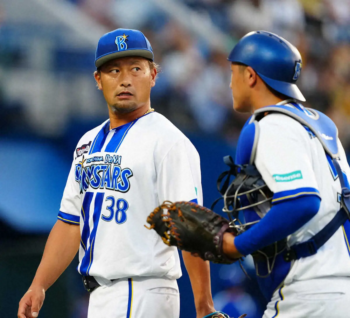 【画像・写真】今季初登板のDeNA森唯斗　5回2失点で勝利投手の権利を得て降板、初回被弾も3回以降完全投球