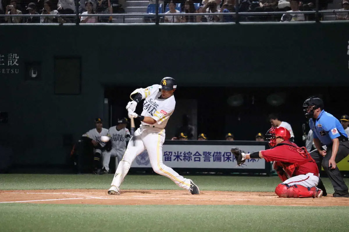 【画像・写真】ソフトバンク柳田が4カ月ぶり実戦復帰　無安打に「そんな甘ないな」も1軍復帰へ順調