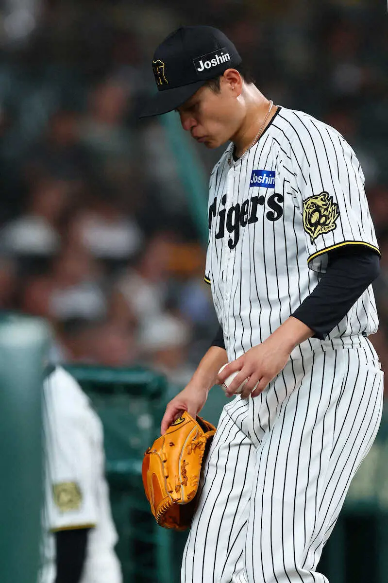 【画像・写真】阪神・先発大竹が悔しさにじませる「責任を果たしていない」左のふくらはぎがつって6回途中に交代