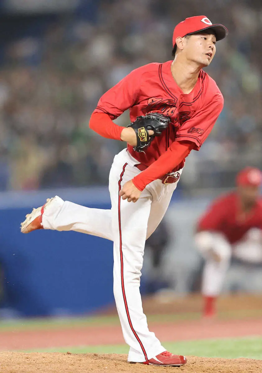 【画像・写真】＜ヤ・広（17）＞9回から救援した森浦　（撮影・村上　大輔）