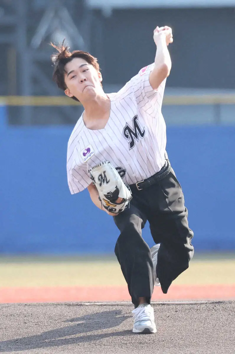 【画像・写真】鈴木福　始球式で105キロ！　ロッテ―ソフトバンク戦で　「今日の投球は100点近い」歓喜　