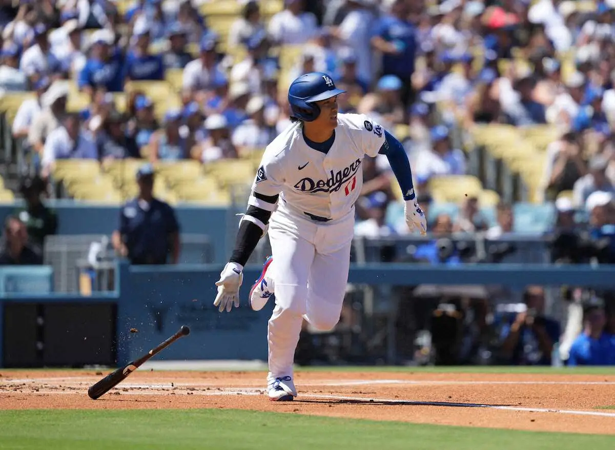 【画像・写真】ドジャース・大谷　2試合ぶり安打で先制劇演出　4日の登板に向け試合前にブルペン入り