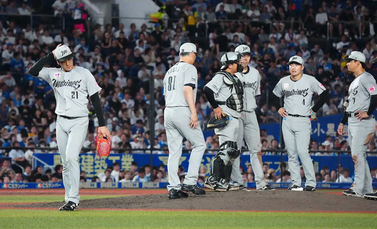 【画像・写真】ロッテ・石川柊「要所で甘くなった」5回2/3を8失点で6敗目　吉井監督苦言「対策考えて」