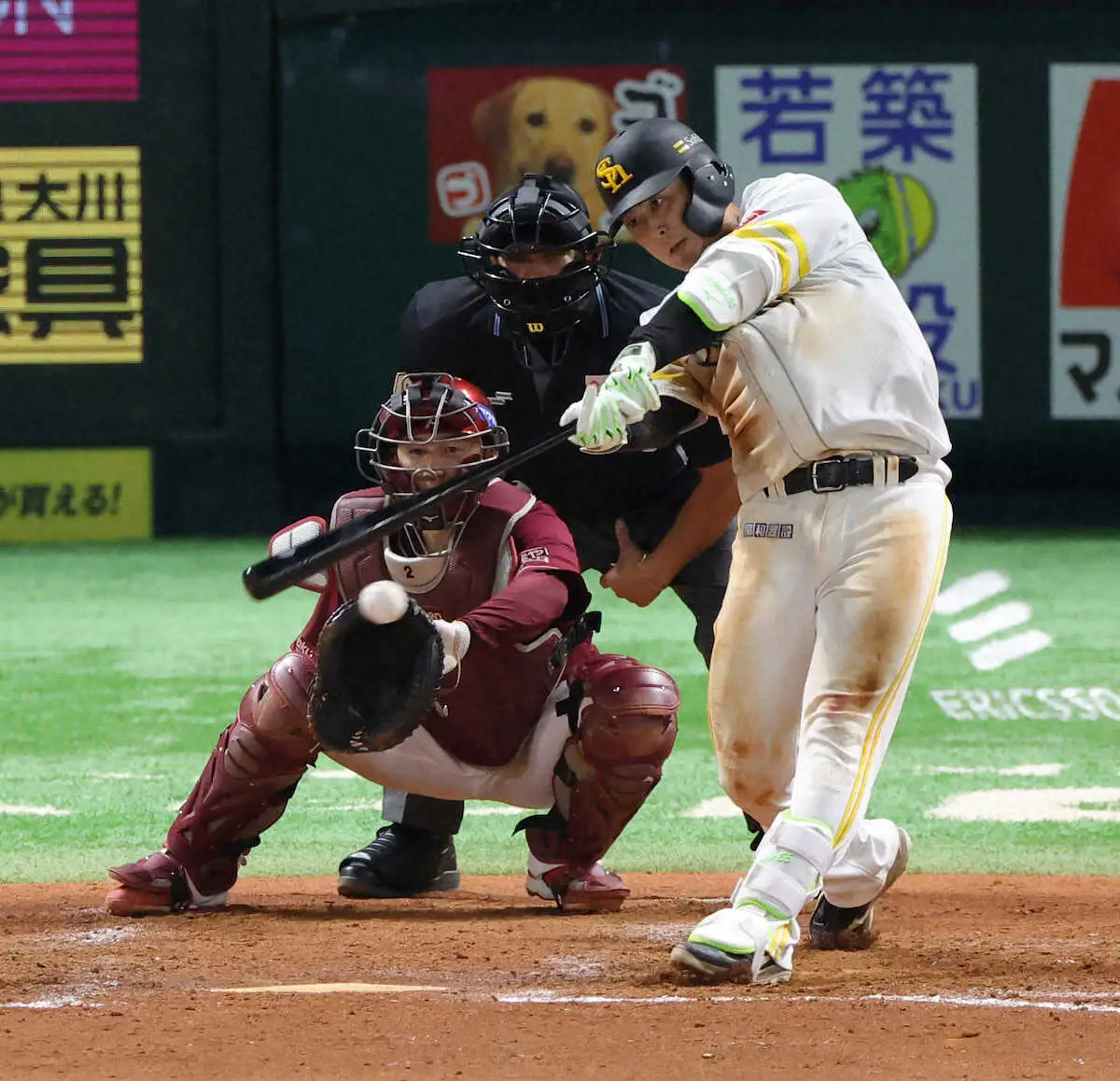 【画像・写真】「いくしんよー」プロ初猛打賞のソフトバンク石塚綜一郎の締めの一言に、球団OBが優しい言葉