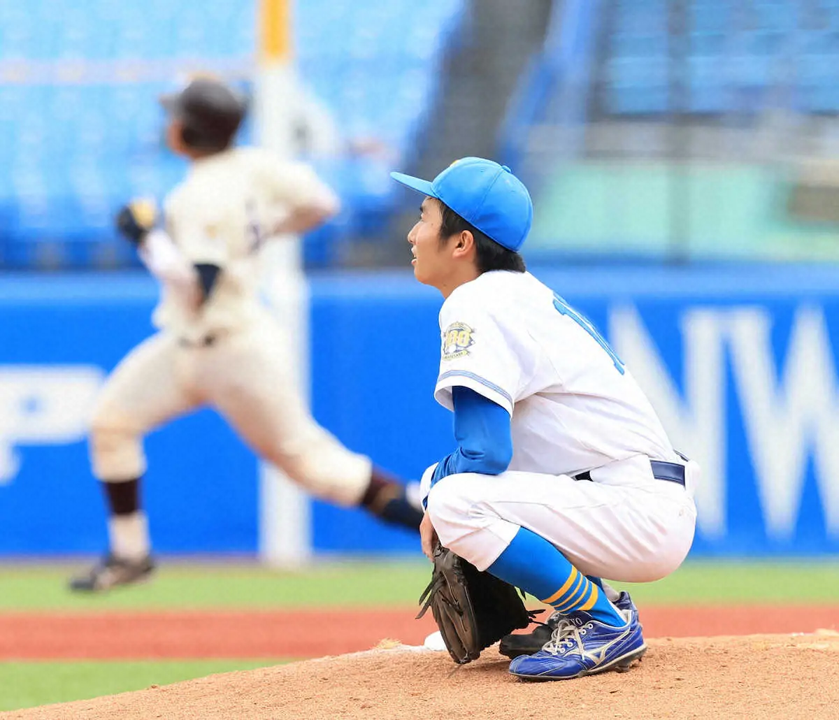 【画像・写真】東大のサブマリン・渡辺向、8回に力尽く　「中盤から修正できたんですが…」