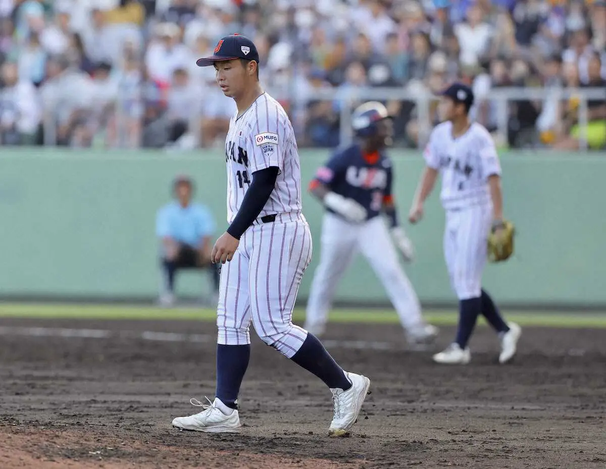 【画像・写真】【U18W杯】日本連覇ならず　末吉、石垣のスーパーリレーも…打線1点遠く　米国が3年ぶり世界一