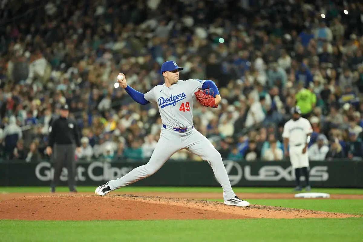 【画像・写真】ド軍救援陣　トライネン、ベシア、エンリケスが球団新9者連続三振の快挙　最後は165キロ締め　敵地騒然