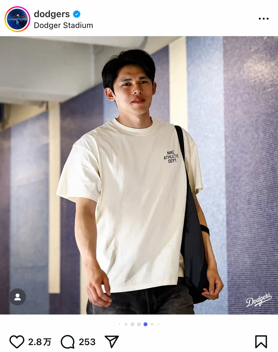 【画像・写真】ドジャースの球団公式インスタグラム（@dodgers）から