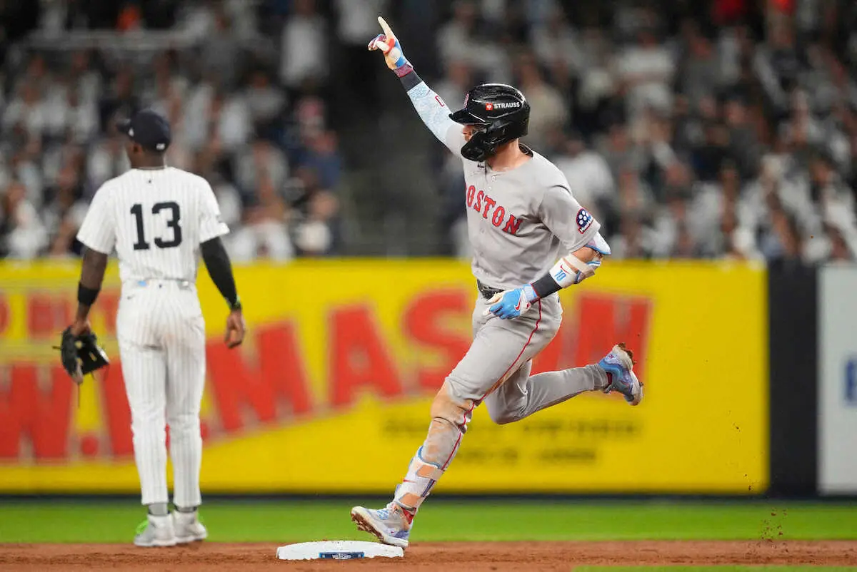 【画像・写真】Rソックス惜敗で1勝1敗に　吉田正尚ヘッドスライディングの内野安打も勝ち越し点につながらず