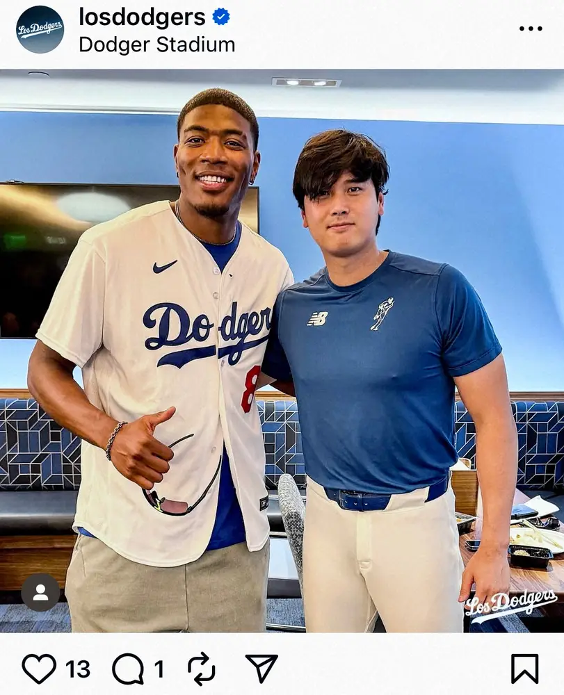 【画像・写真】「大谷くんが小さく見える！！」大谷翔平＆八村塁「日本の宝」最強アスリートコンビが2ショット公開