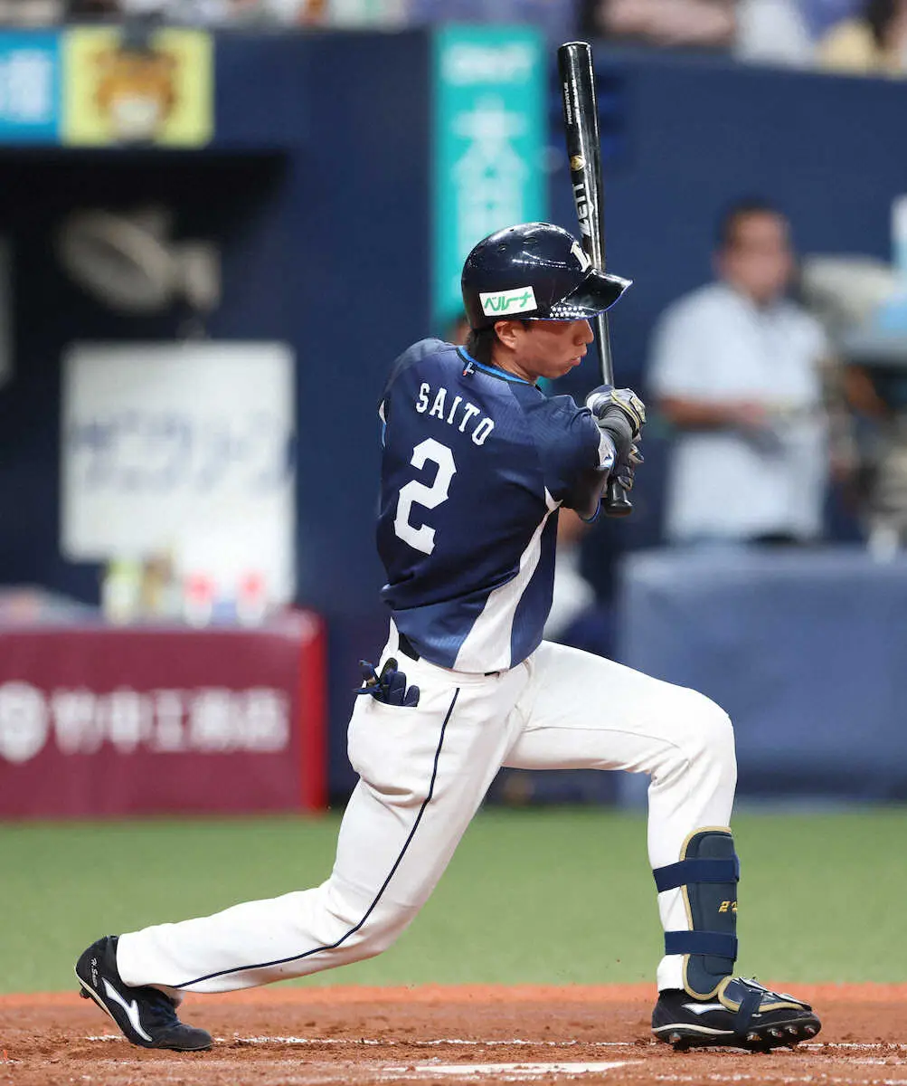 【画像・写真】西武　ドラフト1位新人・斎藤大翔が3試合目でプロ初安打　「今年中に何とか安打を出したいと思っていた」