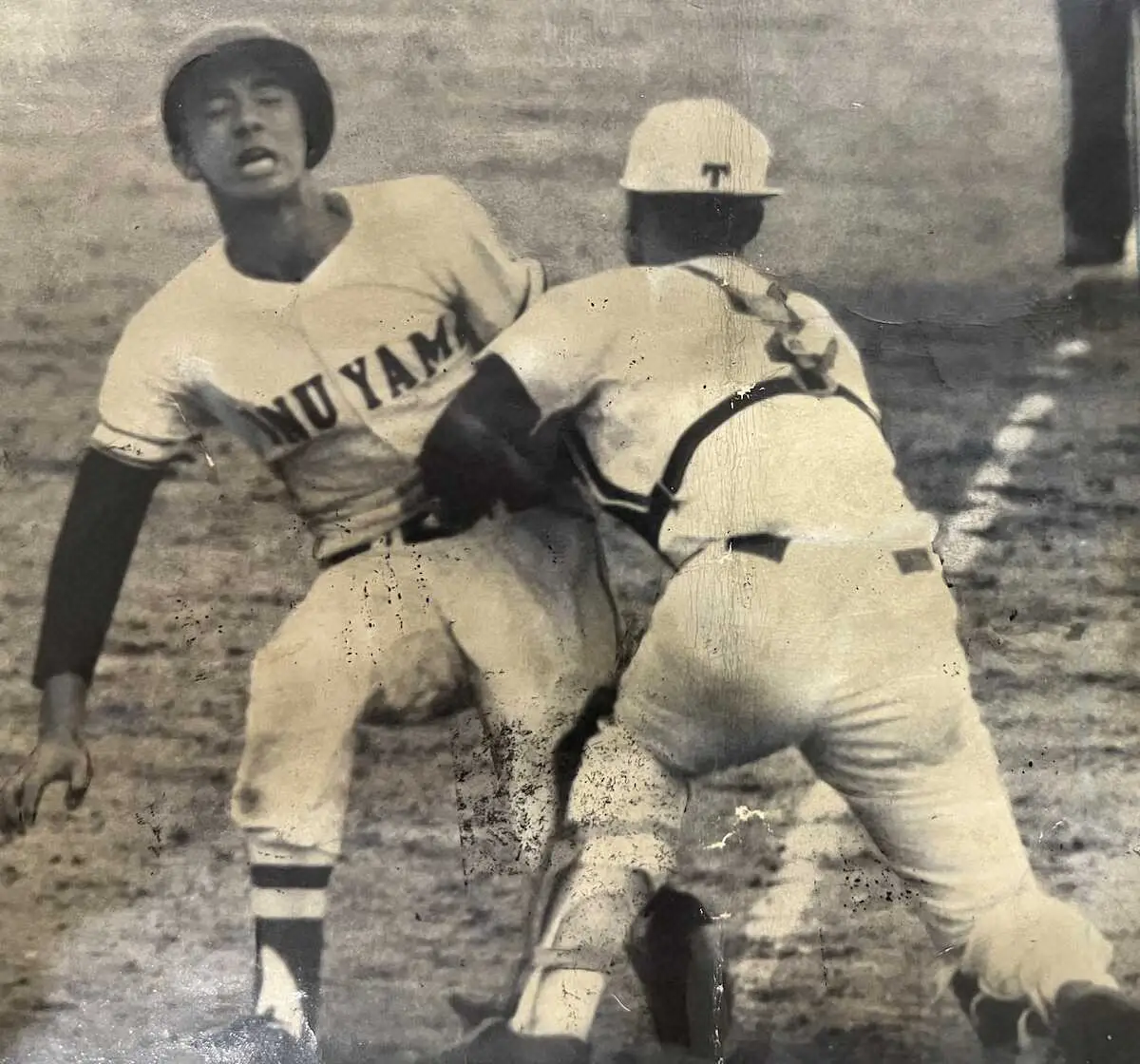 【画像・写真】2年夏の愛知大会豊橋商戦、二ゴロで三塁から本塁突入も憤死