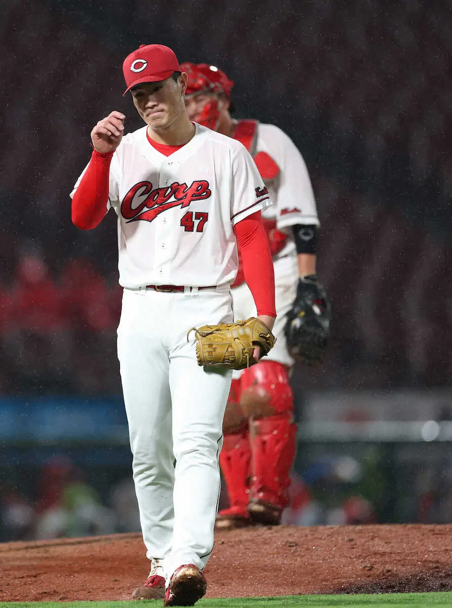 【画像・写真】広島　22年ドラ1斉藤優汰がプロ初先発　5回途中5失点で初黒星も村上を115キロのカーブで空振り三振