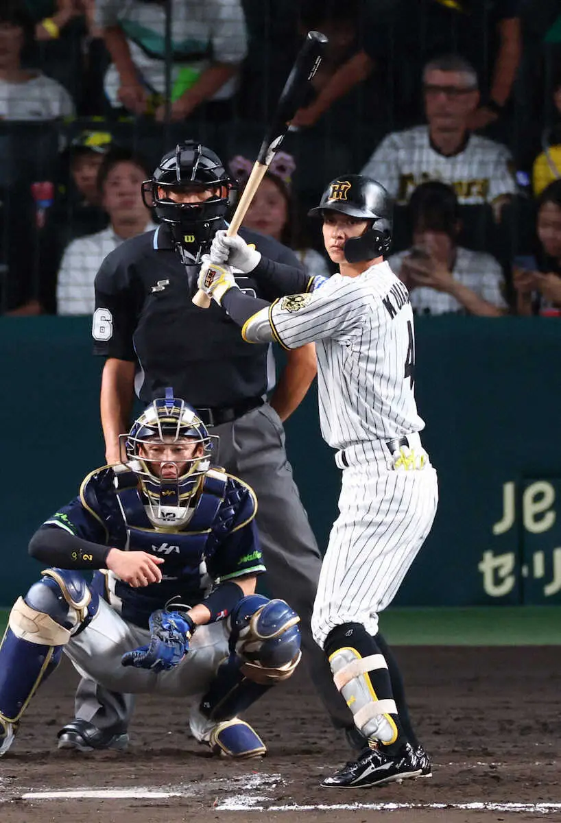 【画像・写真】【虎番リポート】阪神・熊谷敬宥から、チーム去る渡辺諒に贈った惜別の「pride」同志の登場曲で打席へ
