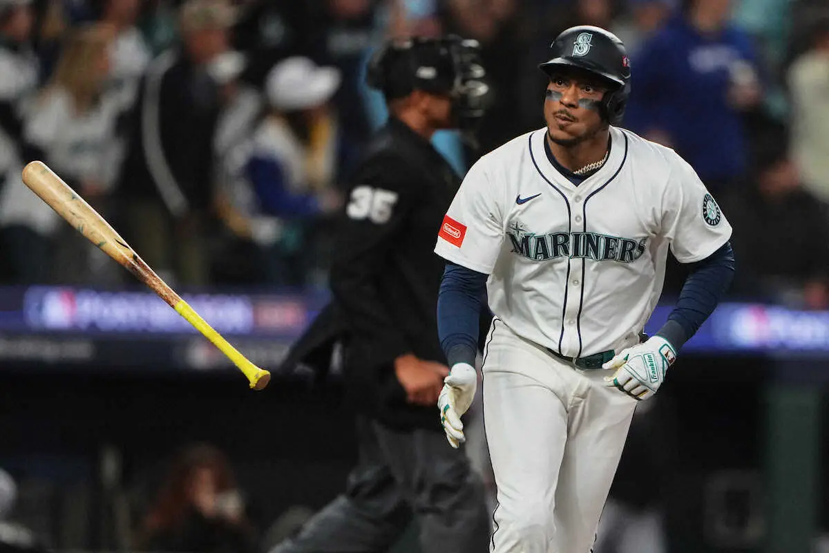 【画像・写真】マリナーズが1勝1敗のタイに！ポランコ2発＆ロドリゲス決勝打で接戦制す　24年ぶり本拠でPS勝利　