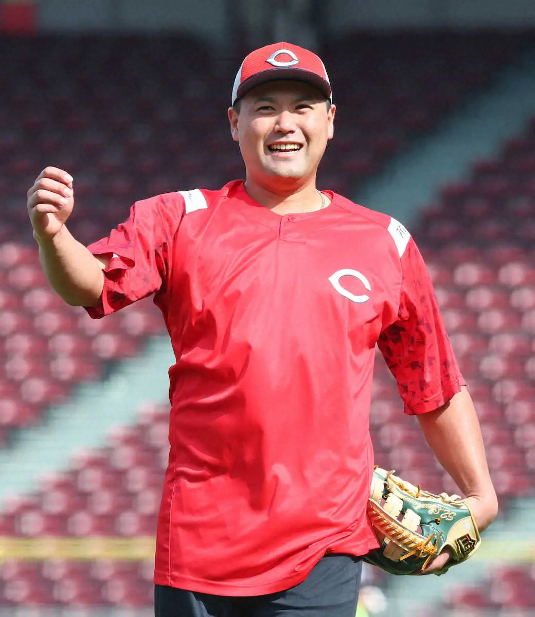 【画像・写真】広島・末包昇大　来季は不動の4番誓う　ピラティスを導入し柔軟性などを磨き外野の間を抜く長打を増やす