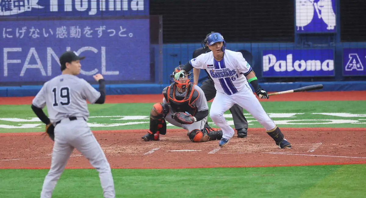 【画像・写真】DeNA　打撃好調の蝦名が3回に貴重な適時打　今季は33試合連続出塁でシーズン終了　CSでも快打