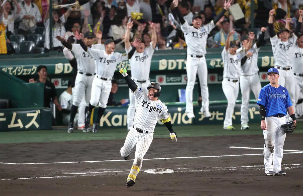 【画像・写真】＜神・D＞延長10回、森下（中央手前）はサヨナラ2ランを放った（撮影・椎名　航）