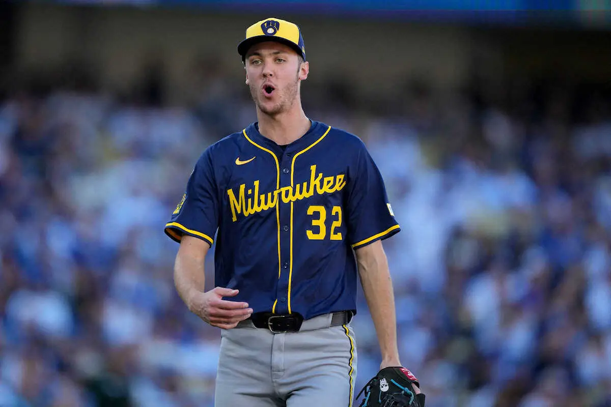 【画像・写真】ブルワーズの怪物新人が勝ち越し許すも規格外の投球　最速165キロ！大谷封じスライダーは152.5キロ