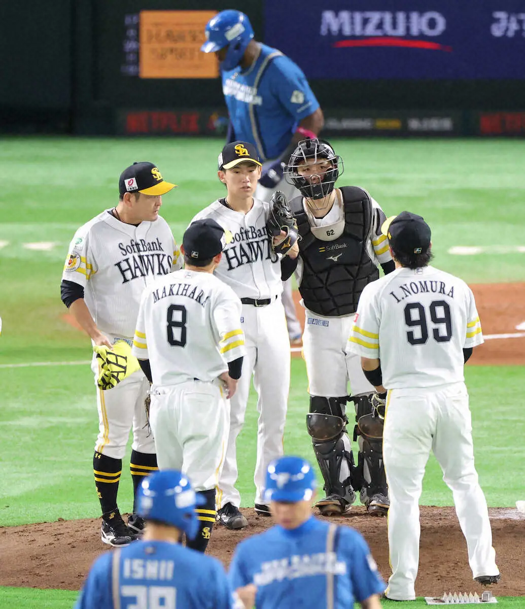 【画像・写真】ソフトバンク大津亮介が4回途中でKO、3失点　CSファイナルステージ第5戦