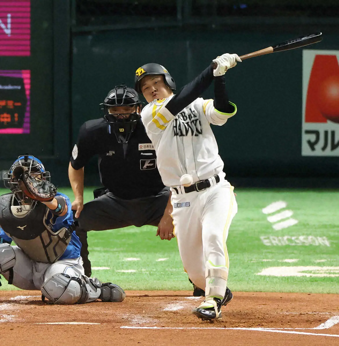 【画像・写真】ソフトバンク・牧原大成のCS初安打が先制呼ぶ！　海野のチーム初安打からつないだ