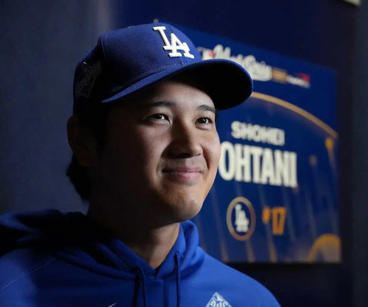 【画像・写真】ドジャース・大谷　ワールドシリーズ初戦第1打席「まずは出塁すること」