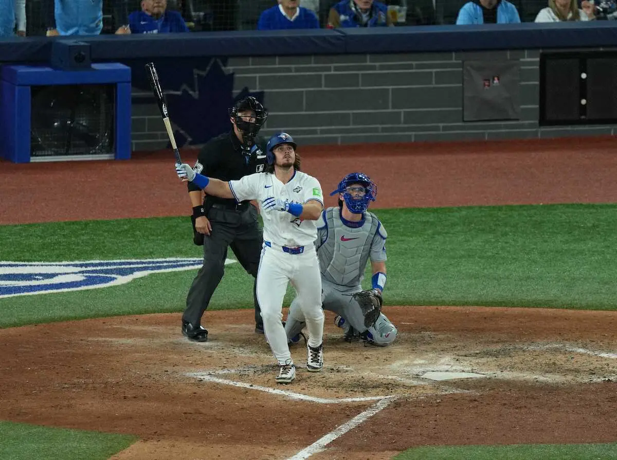 【画像・写真】ブルージェイズ・バージャー　WS史上初の代打満塁弾「思った以上の結果になった」