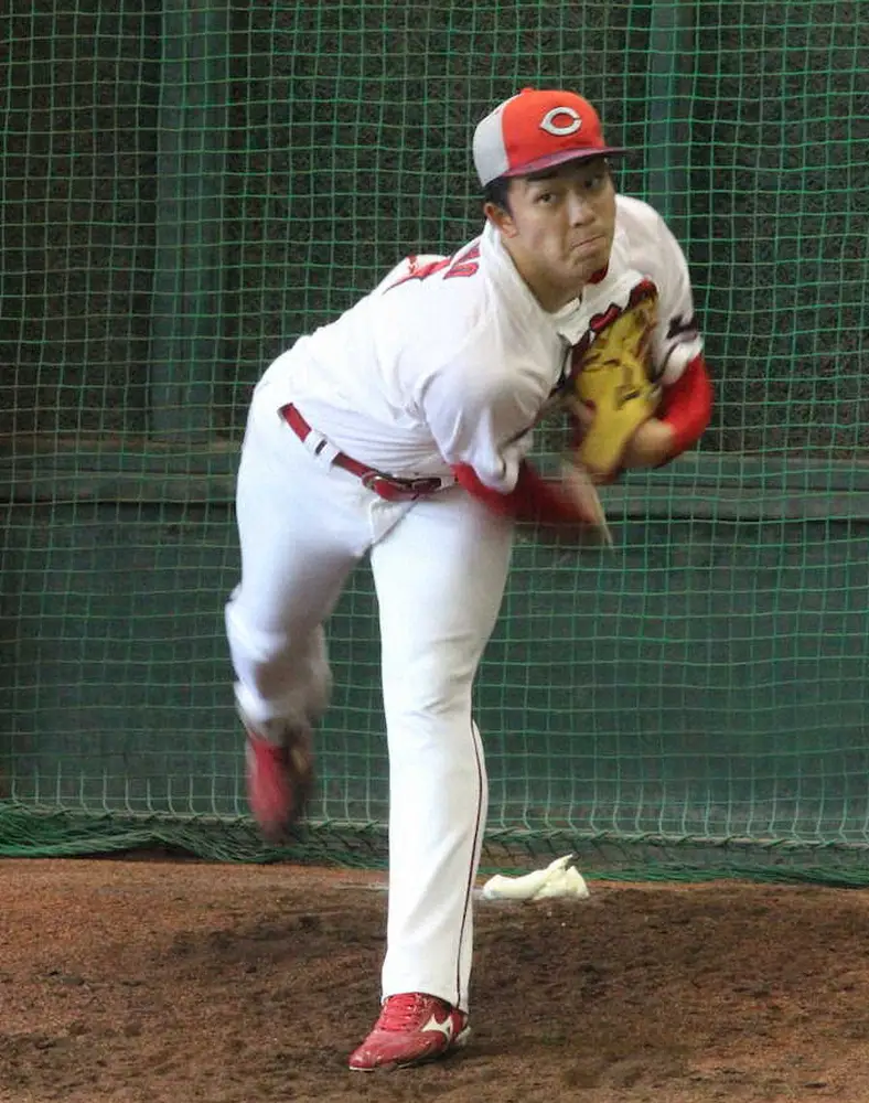 【画像・写真】広島・常広羽也斗　伸び悩み打破へ3年目の進化誓う　技術を磨き納得いくボールの確率を上げる