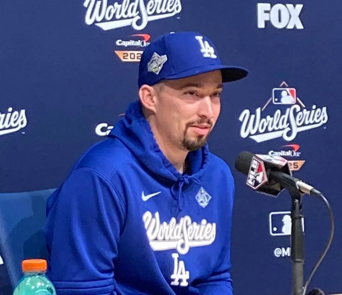 【画像・写真】ドジャース第5戦先発予定のスネル「山本の後は自分しかいなかった」　延長続けば準備したことを明かす