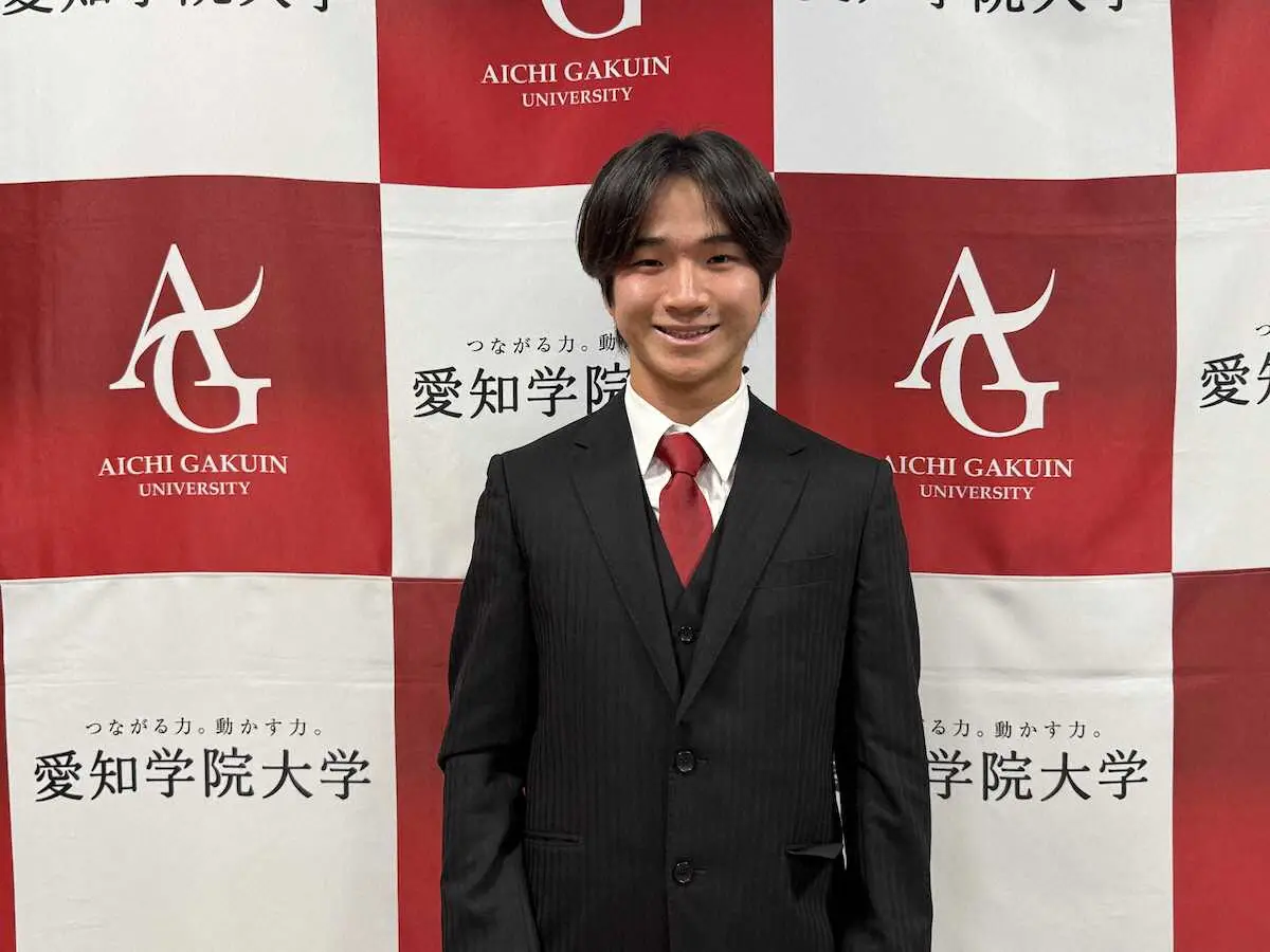 【画像・写真】ロッテ　育成3位の杉山諒に指名あいさつ「ファンをワクワクさせられるような選手になる」