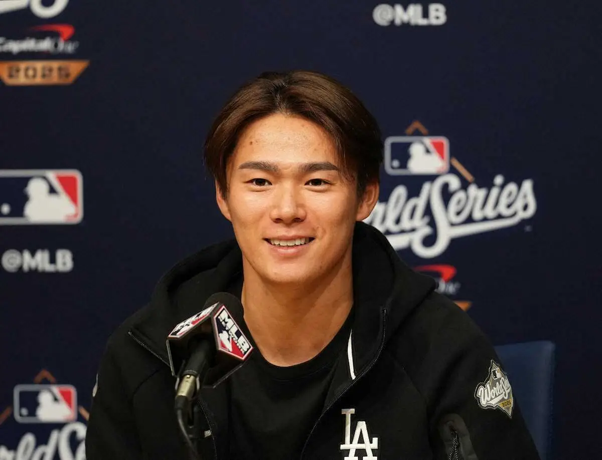 【画像・写真】ドジャース・山本由伸　第6戦先発へ意気込み「100パーセントの自分で挑めたら」　26球のブルペン投球