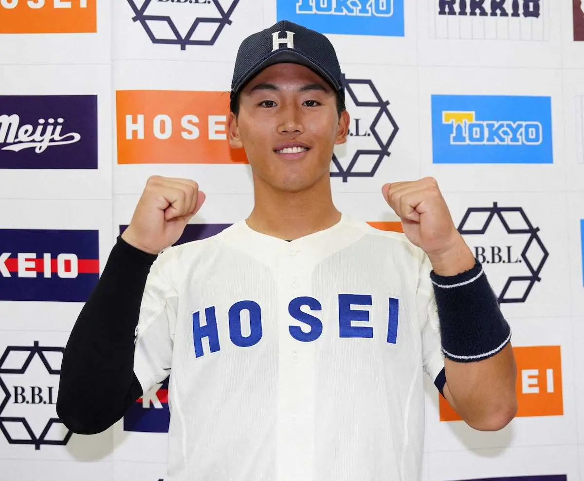 【画像・写真】法大　右の長距離砲・山田頼旺が弾丸神宮1号！「全員が今季は勝つぞという思いが強かった」