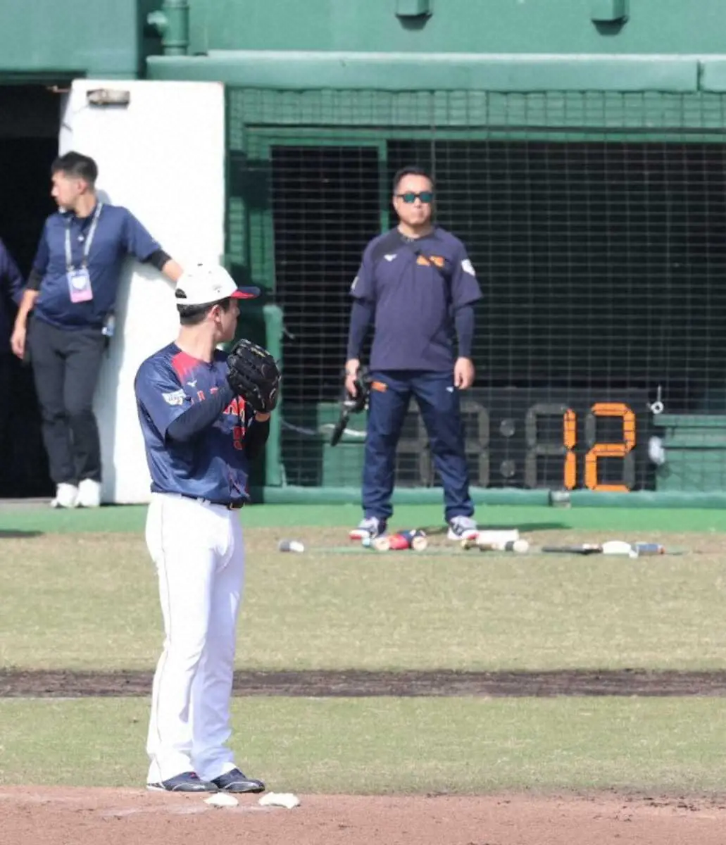 【画像・写真】森下や岡本らが小走りで打席へ…ピッチクロック使用ライブBPに打者もバタバタ　侍ジャパン強化合宿