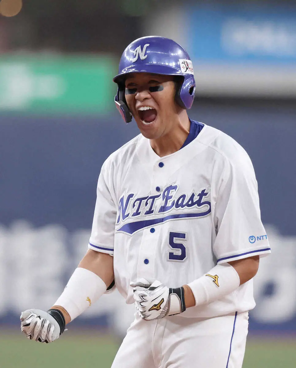 【画像・写真】【日本選手権】NTT東日本　都市対抗王者に快勝で3年ぶり8強　伊東光が楽天ドラ6九谷からV打