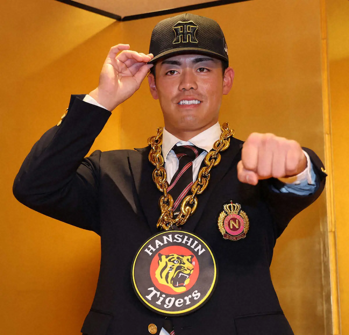 【画像・写真】阪神ドラ2・谷端が契約金7000万円で仮契約　「勝負の世界に入るんだなという気持ち」