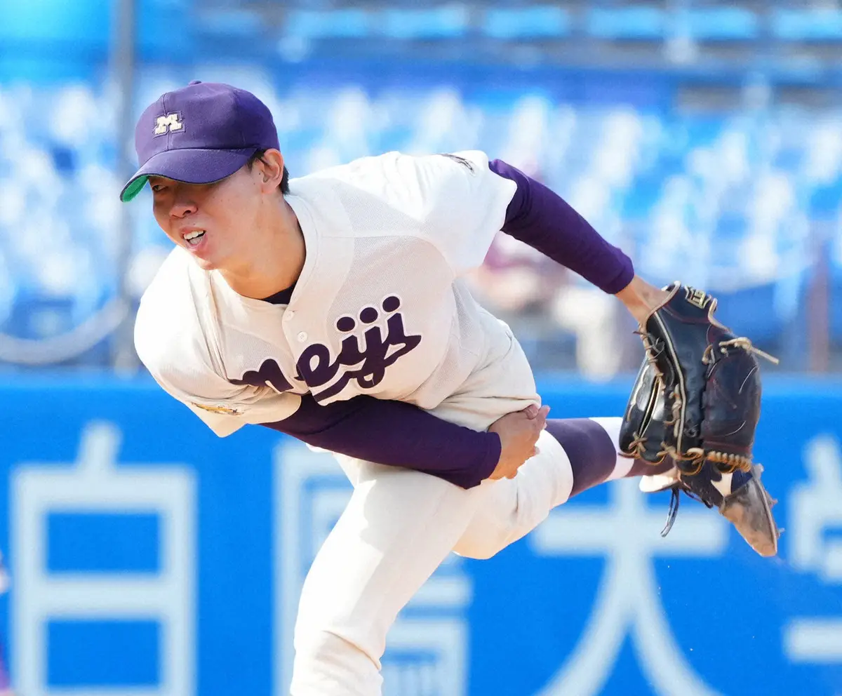 【画像・写真】明大・大川慈英投手
