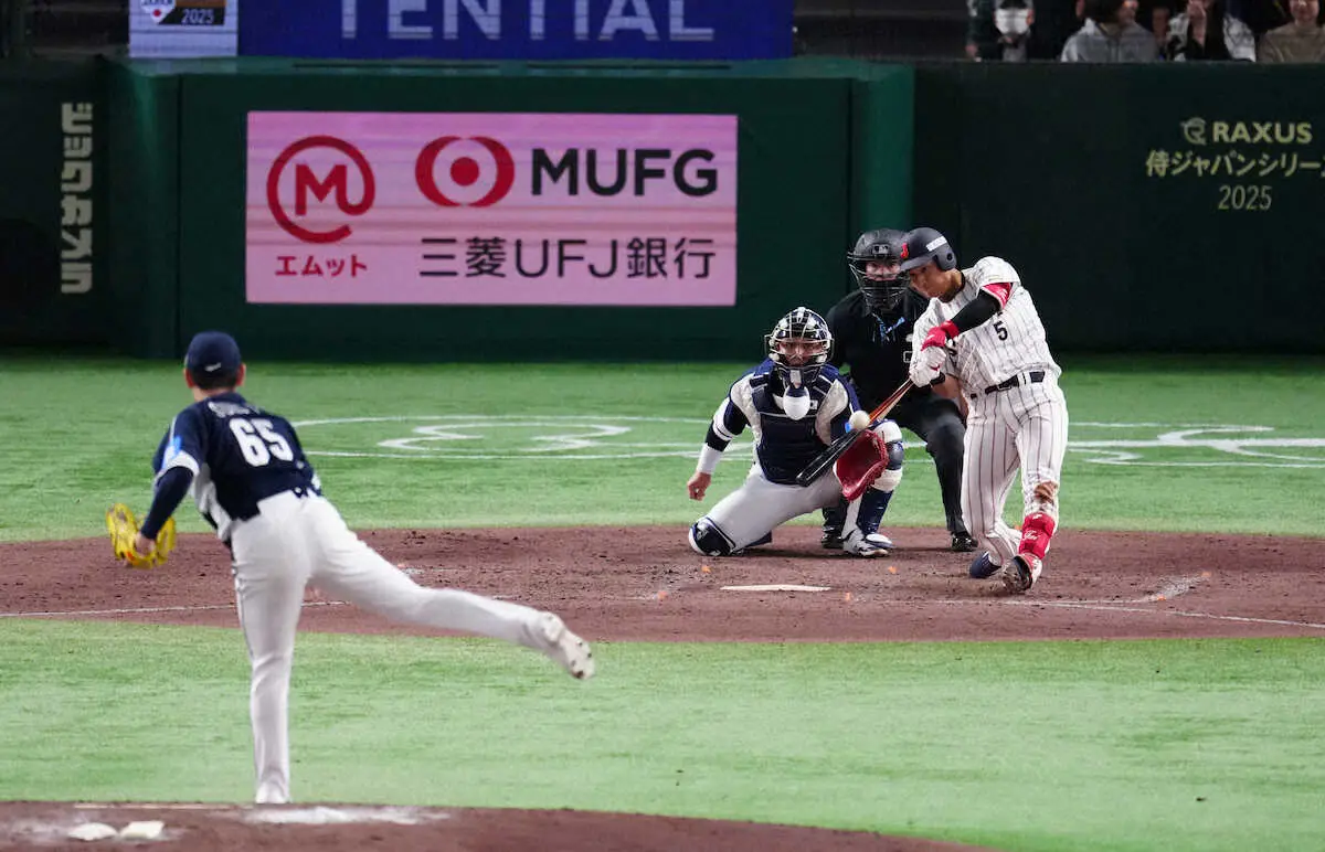 【画像・写真】【侍ジャパン】西川&佐々木が計4打点！「青学大ドラ1コンビ」躍動で日韓戦10連勝
