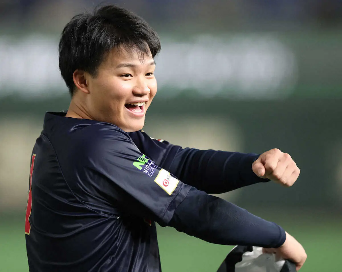 【画像・写真】【侍ジャパン】韓国戦5戦連続安打の森下翔太　試合前の先輩いじりがネットで話題「まきもり劇場」
