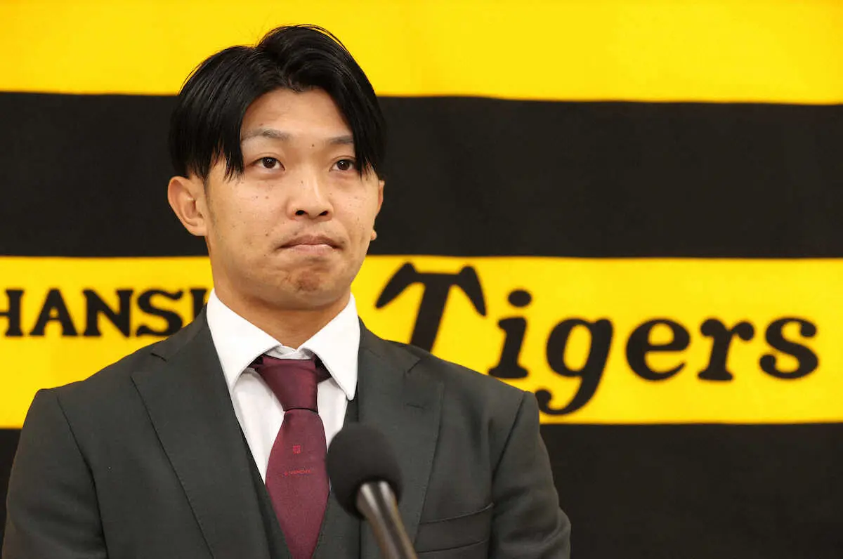 【画像・写真】阪神島田海吏　200万円減3000万円で更改「レフトが空いていると思う…そこにしっかり入っていく」