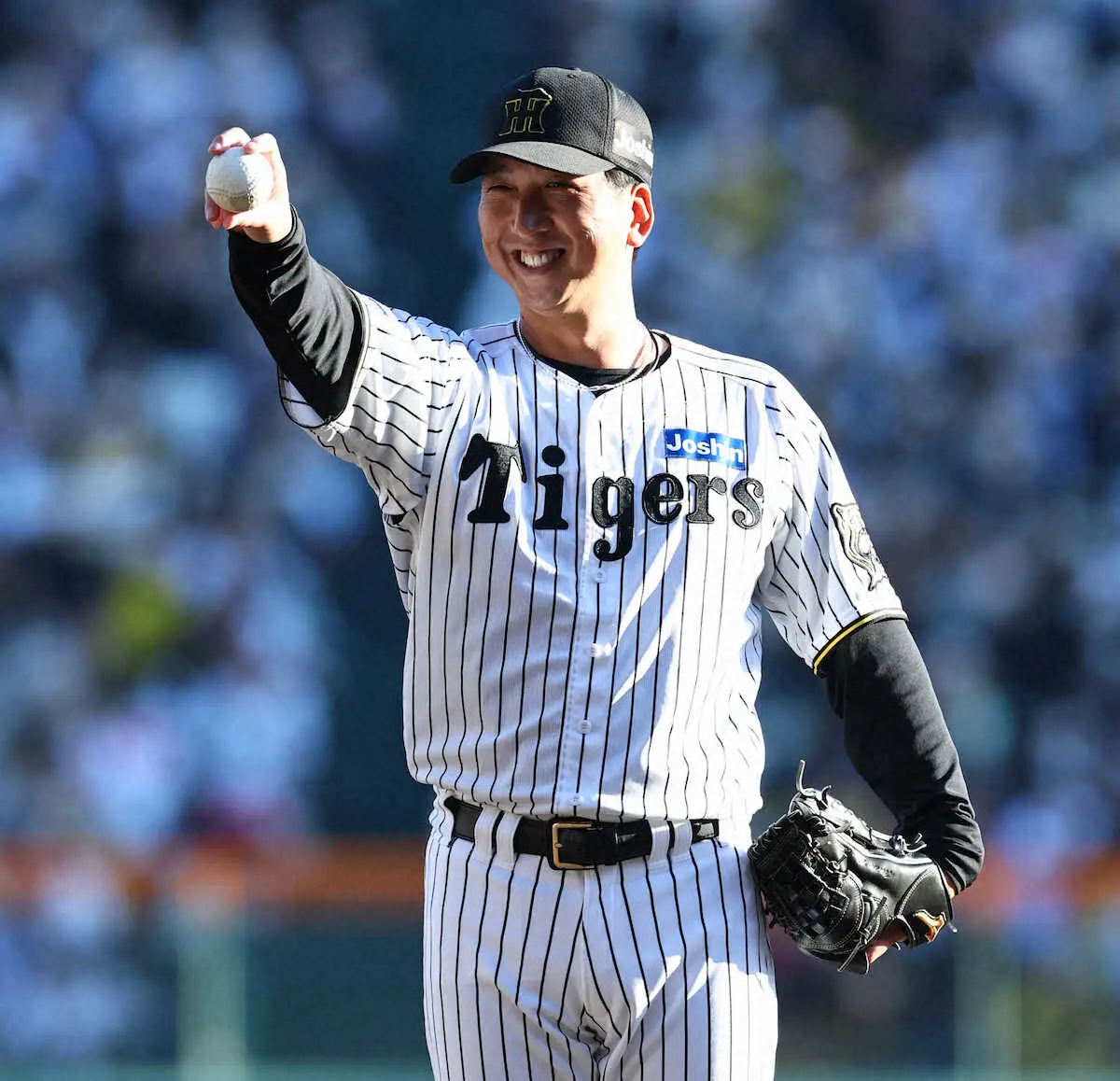 【画像・写真】ストレートを予告する藤川監督