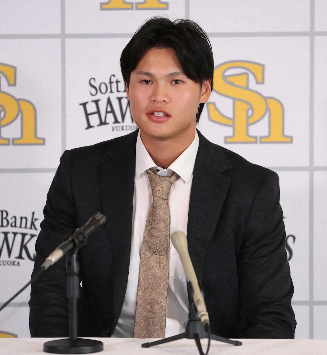 【画像・写真】ソフトバンク・笹川吉康　パワー増強でフル1軍目指す　200万円増の年俸1000万円でサイン