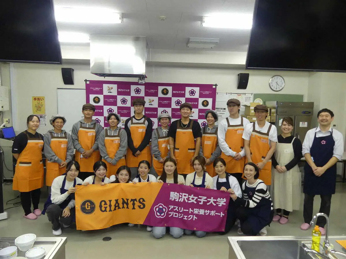 【画像・写真】巨人西舘が調理体験で卵焼きなど手作り「70点」