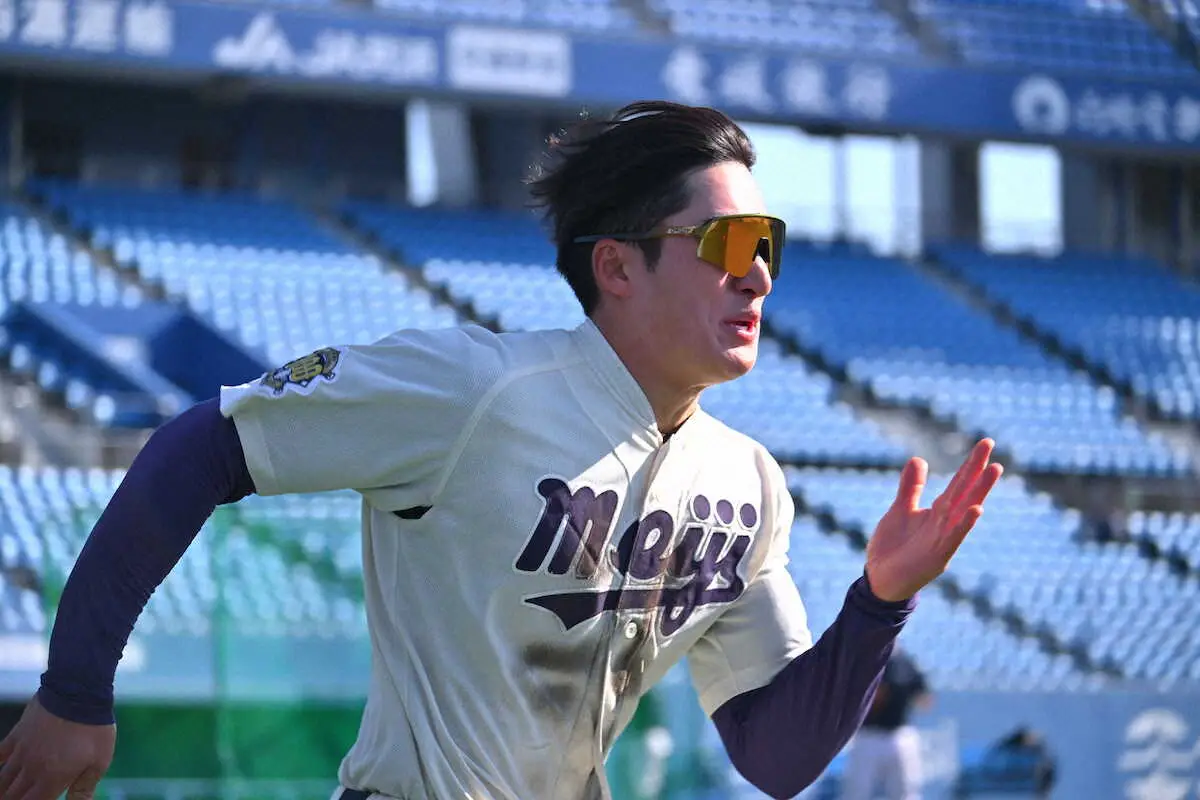 【画像・写真】50メートル5秒69“日本記録更新？”した明大・岡田啓吾の足に注目！