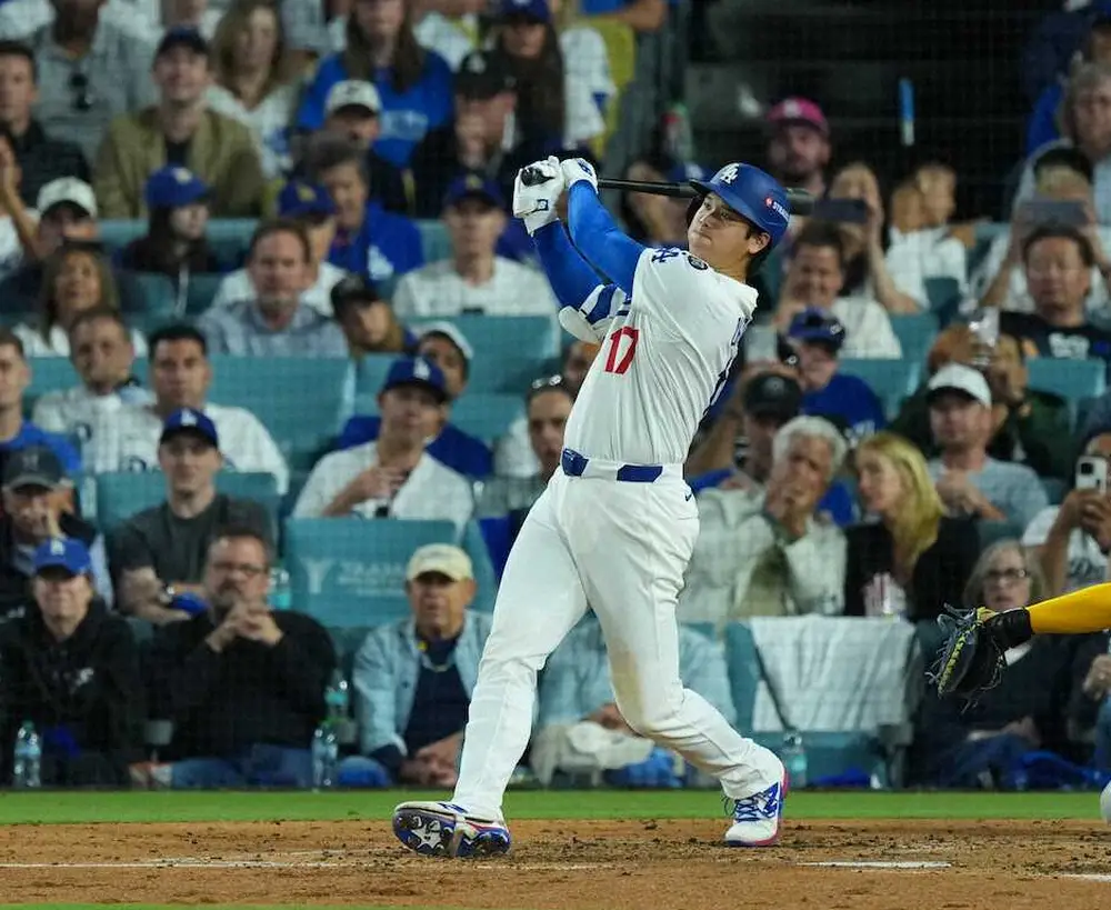 【画像・写真】ドジャース今季の最長飛距離本塁打はPOブルワーズ戦での大谷の143メートル