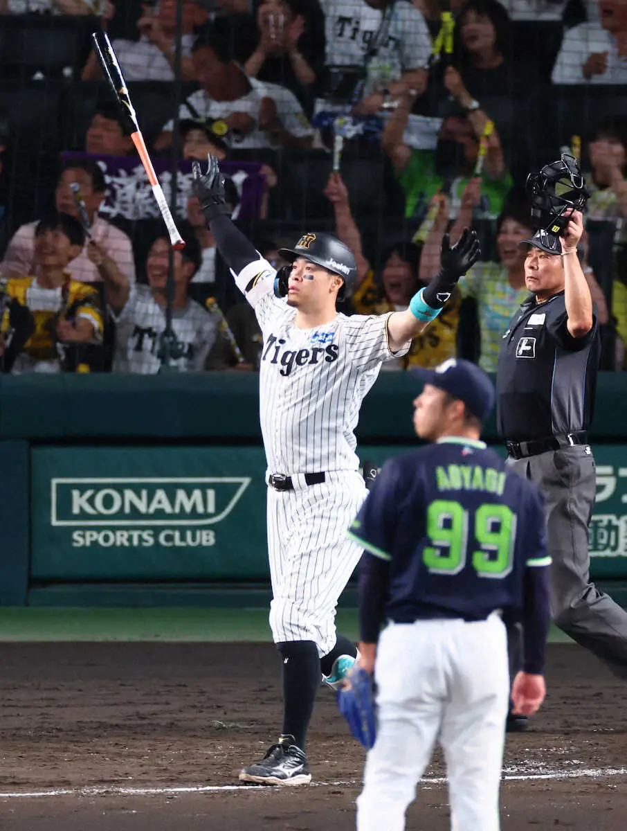 【画像・写真】【虎番が選ぶ2025ベストゲーム】佐藤輝40号！記者も○○の神様に祈った　10・2ヤクルト戦＝6―2