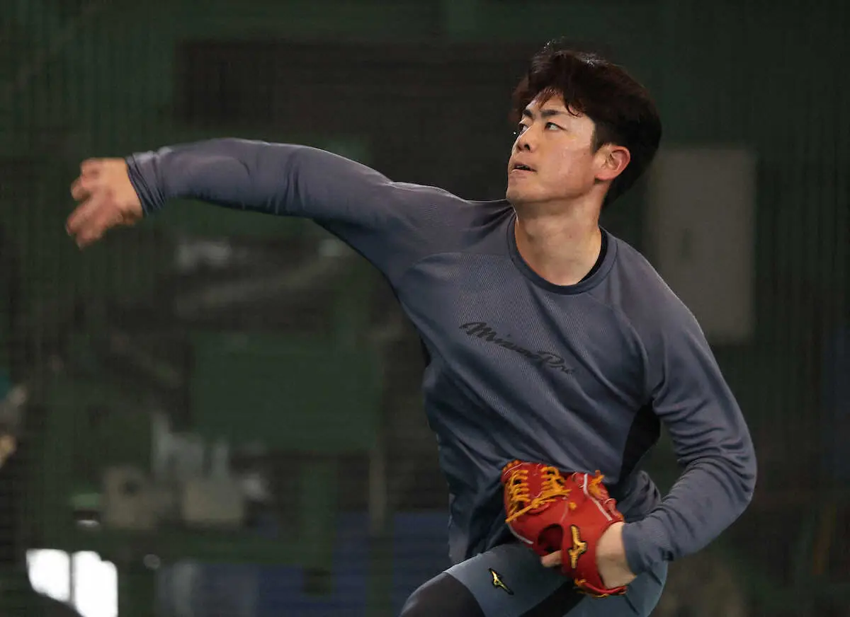 【画像・写真】阪神ドラフト2位・谷端将伍が自主トレ公開　キャッチボールでは外野手用グラブを使用するシーンも