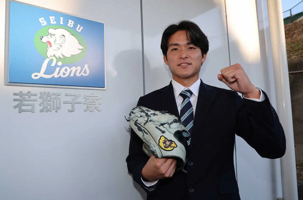 【画像・写真】西武育成ドラ5・平口が入寮　「やっと始まるんだなという気持ち」